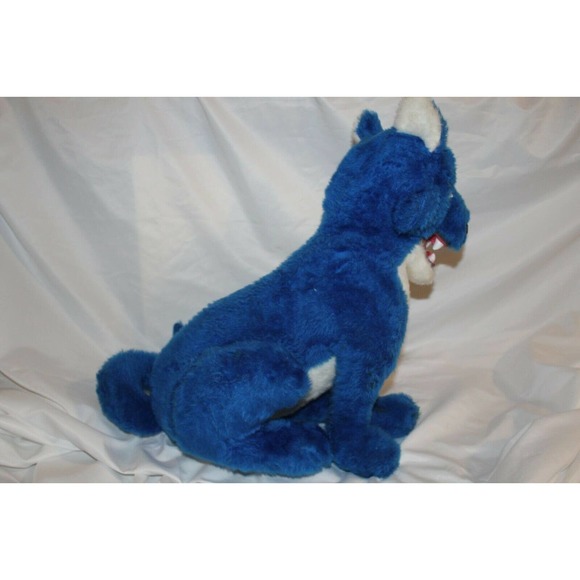 Vintage Rushton Rubber Face University Of Kentucky Wildcat Plush Blue Cat Lion - Picture 2 of 10